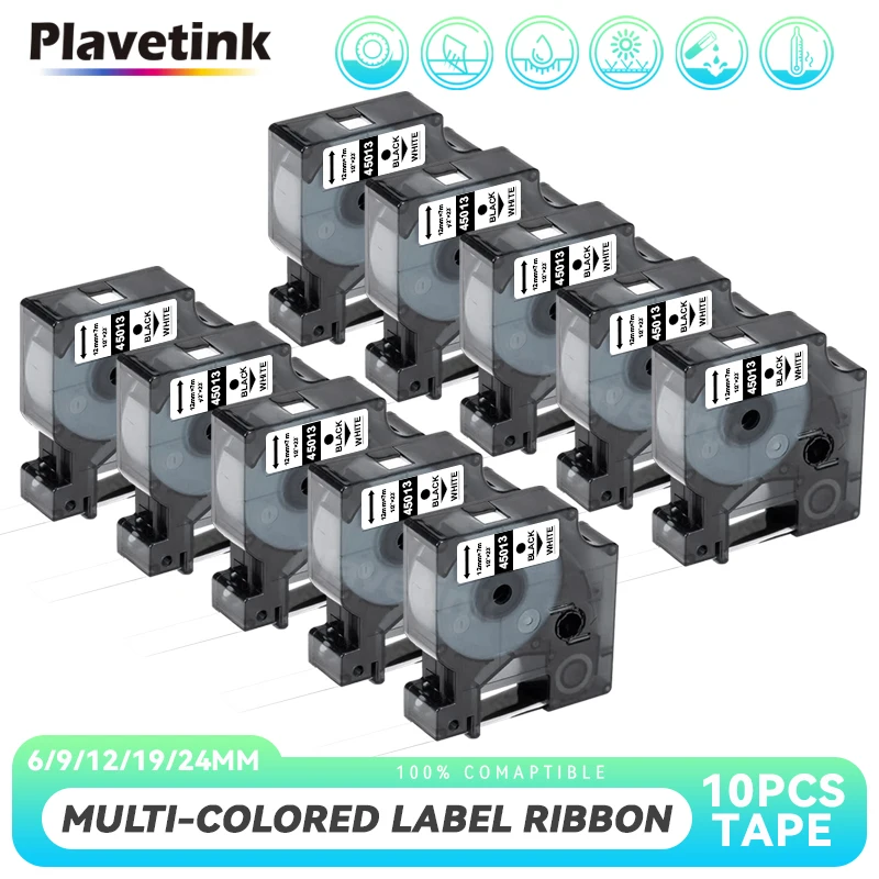 PLAVETINK 10PK 45013 черно-белые ленты для Этикеток Dymo D1 45013, совместимые с Dymo Label Manager 160 280 210 450 LM160 Maker
PLAVETINK 10PK 45013 черно-белые ленты для Этикеток Dymo D1 45013, совместимые с Dymo Label Manager 160 280 210 450 LM160 Maker