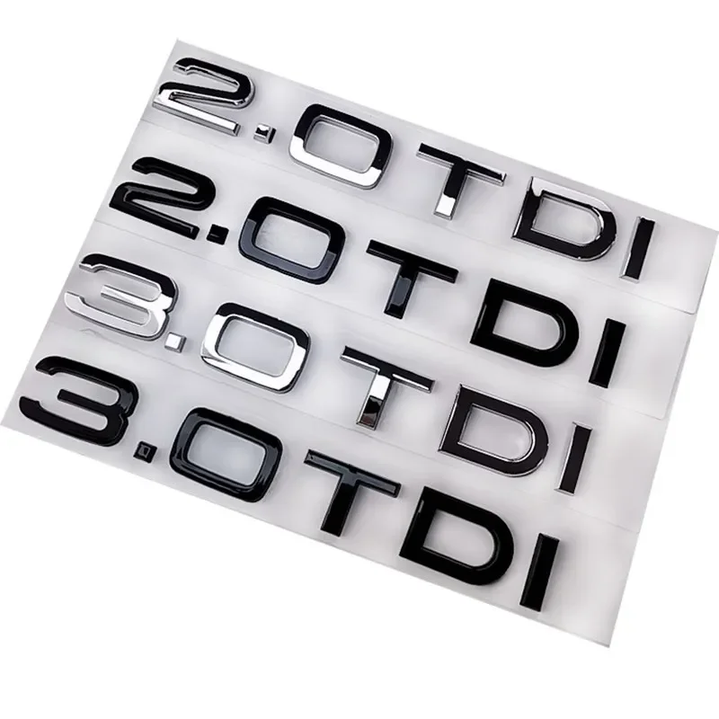 Chrome Black ABS Letters 2.0 TDI 3.0 TDI Rear Boot Trunk Logo Badge Emblem Sticker Decal for Audi A3 A4 A5 A6 Q3 Q5 Q7 S7
Chrome Black ABS Letters 2.0 TDI 3.0 TDI Rear Boot Trunk Logo Badge Emblem Sticker Decal for Audi A3 A4 A5 A6 Q3 Q5 Q7 S7