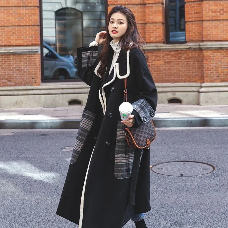 Fat M Temperament Color Matching Design Feeling Woolen Coat Women's 2023 Winter New Loose Long Knee Thick Woolen Coat Commuter
Fat M Temperament Color Matching Design Feeling Woolen Coat Women's 2023 Winter New Loose Long Knee Thick Woolen Coat Commuter