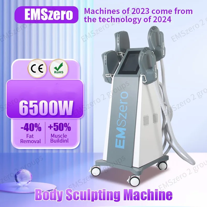 

2024 EMSzero Neo 6500w Hiemt EMS Muscle Body Sculpting EMSlim Machine 4 Handles and Pelvic Stimulation Pad Optional