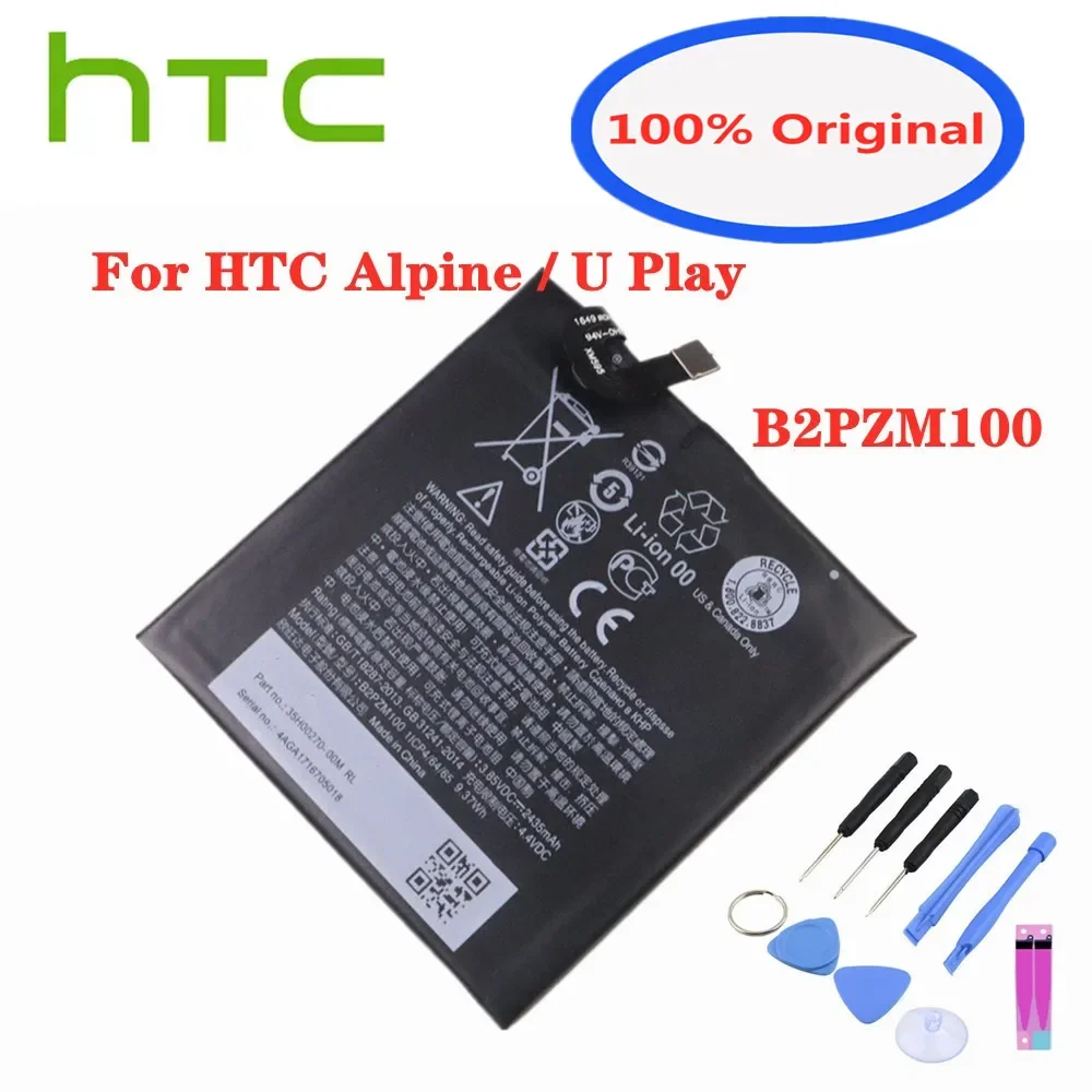 

Новый оригинальный аккумулятор 2435 мАч B2PZM100 для HTC Alpine U Play TD-LTE, аккумулятор для телефона с двумя SIM-картами, батареи