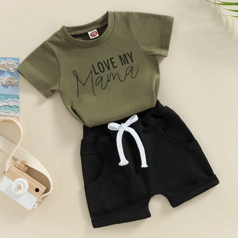 Toddler Baby Boy Short Sets Summer Clothes 2023 Outfit Short Sleeve O Neck Tops Solid Color Drawstring Shorts Baby Items
Toddler Baby Boy Short Sets Summer Clothes 2023 Outfit Short Sleeve O Neck Tops Solid Color Drawstring Shorts Baby Items