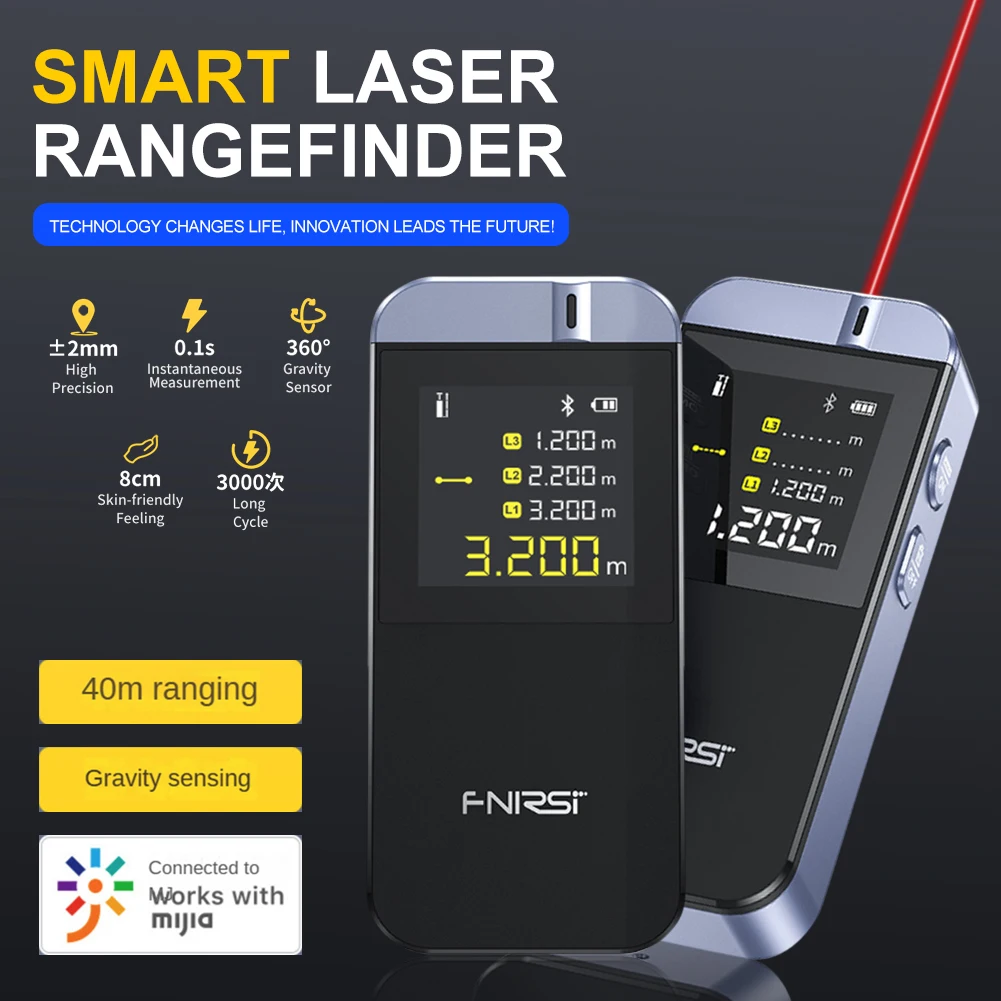 FNIRSI IR40 Smart Laser Distance Measure 40M Laser Tape Measure Digital Distance Meter Smart APP Digital Accurate Rangefinder
FNIRSI IR40 Smart Laser Distance Measure 40M Laser Tape Measure Digital Distance Meter Smart APP Digital Accurate Rangefinder