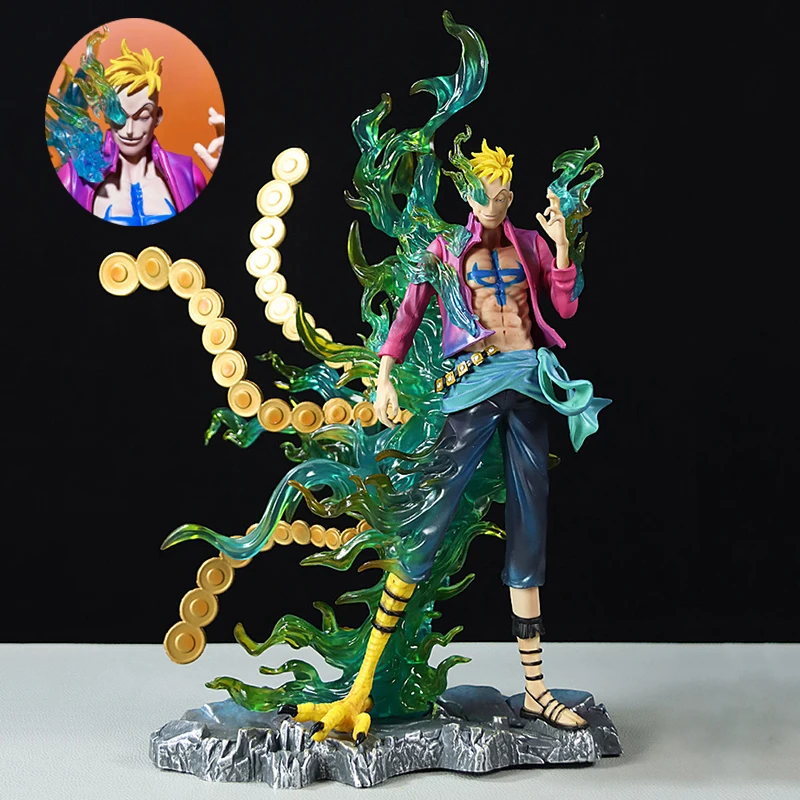 

33cm One Piece Marco Anime Figures Immortal Birds Figurine Pvc Gk Statue Doll Room Ornaments Collection Model Toys For Kids Gif