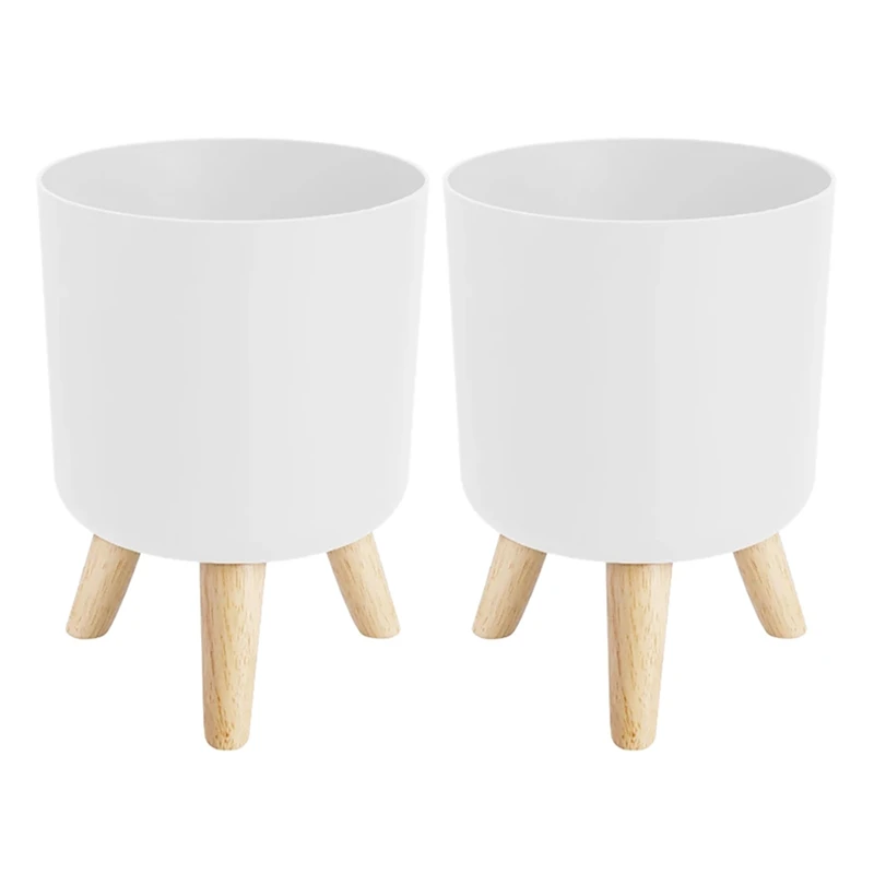 2X Modern Plant Pots With Wooden Legs Holder Bedroom Living Room Floor Standing Potted Flower Pot Garden Planters -2
2X Modern Plant Pots With Wooden Legs Holder Bedroom Living Room Floor Standing Potted Flower Pot Garden Planters -2