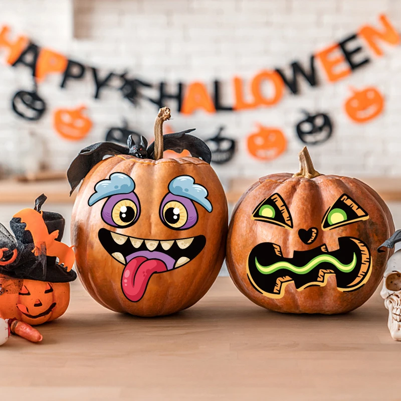 1pc Happy Halloween Pumpkin Decoration Stickers Cartoon Funny Expression Sticker Trick Party Kids Gifts Halloween Party Supplies
1pc Happy Halloween Pumpkin Decoration Stickers Cartoon Funny Expression Sticker Trick Party Kids Gifts Halloween Party Supplies