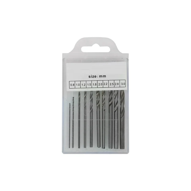 10Pcs 0.8mm-3.0mm Mini Hand Drill W/ Keyless Chuck HSS Drill Bits Drill Chuck For Wood Plastic Rubber Drilling Hole DIY Tool
10Pcs 0.8mm-3.0mm Mini Hand Drill W/ Keyless Chuck HSS Drill Bits Drill Chuck For Wood Plastic Rubber Drilling Hole DIY Tool