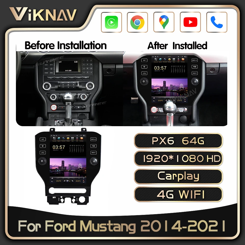 Car Radio Multimedia Player 10.5 inch for-ford Mustang 2014-2021 Auto GPS HD navigation Android vertical screen
Car Radio Multimedia Player 10.5 inch for-ford Mustang 2014-2021 Auto GPS HD navigation Android vertical screen