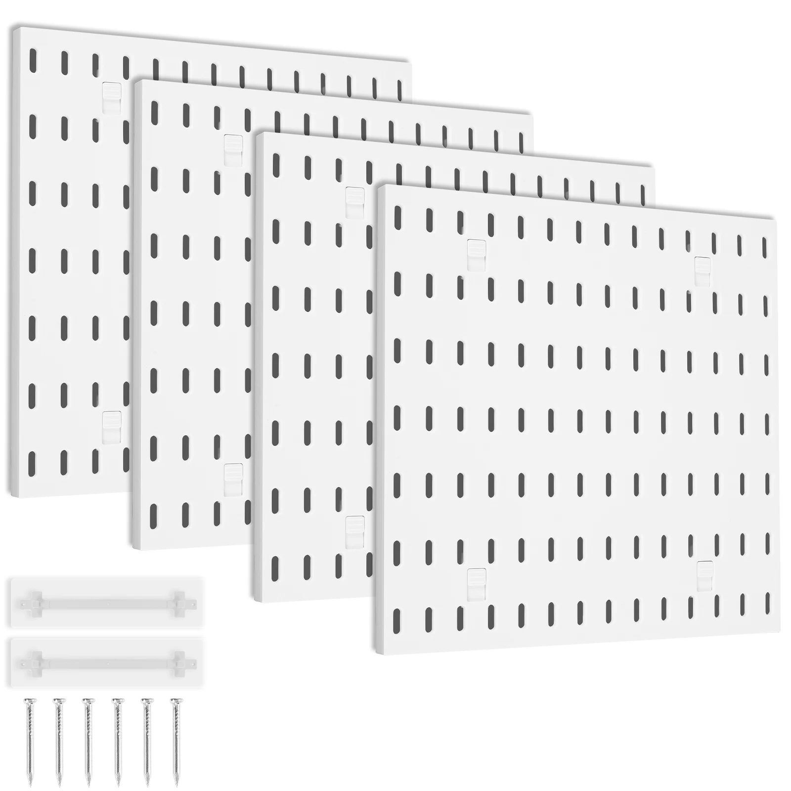 4Pcs Peg Board Plastic Pegboard Wall Organizer No Punch Pegboard Panel Multifunctional Pegboard Wall Display Rack Kit Reusable
4Pcs Peg Board Plastic Pegboard Wall Organizer No Punch Pegboard Panel Multifunctional Pegboard Wall Display Rack Kit Reusable