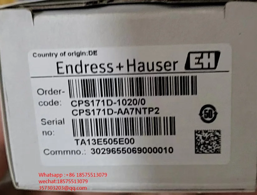 Для Endress + Hauser CPS171D-1020/0 фотоэлектрический Новый
Для Endress + Hauser CPS171D-1020/0 фотоэлектрический Новый