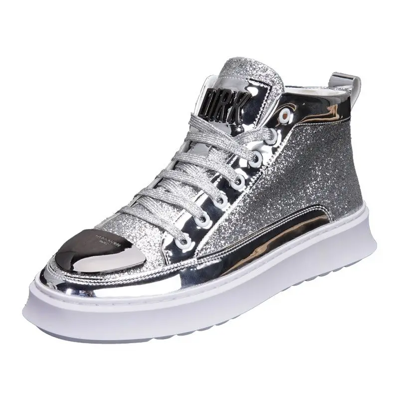 Silver High-Top Shoes Men's Fall Trendy All-Match Casual Sneakers Ins Trendy Shoes Trending Unique Hight Increasing Boots
Silver High-Top Shoes Men's Fall Trendy All-Match Casual Sneakers Ins Trendy Shoes Trending Unique Hight Increasing Boots