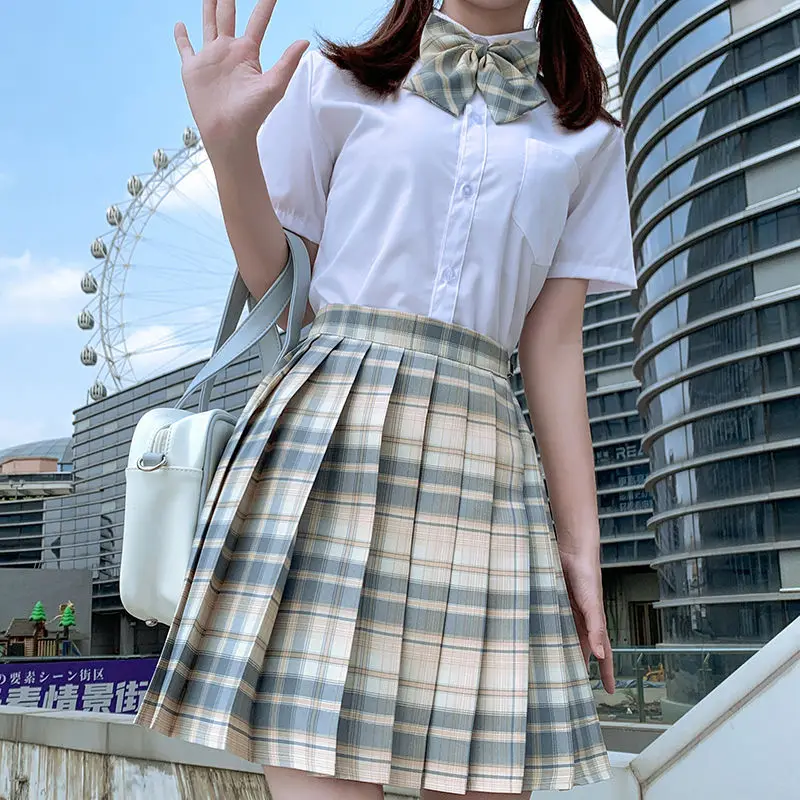 Women Harajuku Preppy Style Sweet Kawaii Pleated Plaid Skirt Summer Korean Jk Uniform High Waist Mini A-Line Skirts Female
Women Harajuku Preppy Style Sweet Kawaii Pleated Plaid Skirt Summer Korean Jk Uniform High Waist Mini A-Line Skirts Female