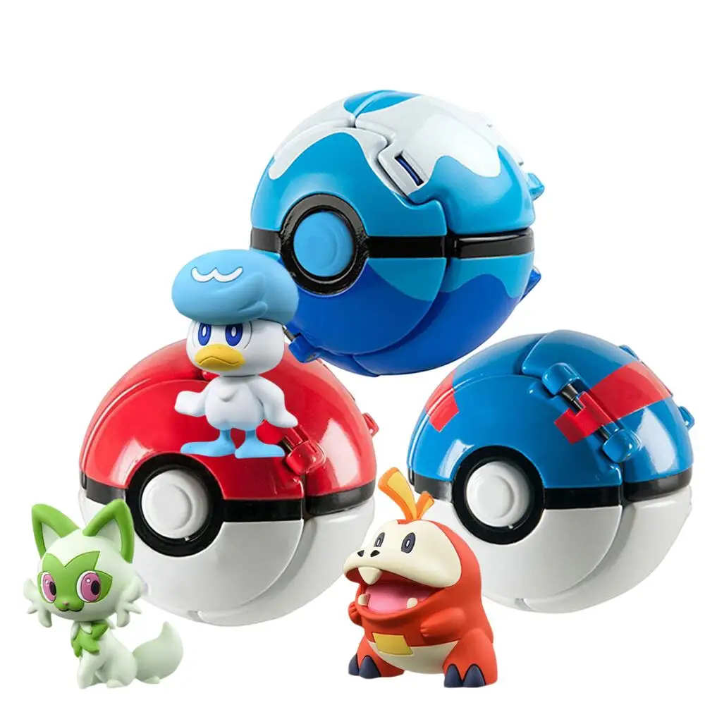 Pokemon Ball Pokeball Anime Figure Pikachu Quaxly Sprigatito Fuecoco Elf Ball Toy Action Model Gift
Pokemon Ball Pokeball Anime Figure Pikachu Quaxly Sprigatito Fuecoco Elf Ball Toy Action Model Gift