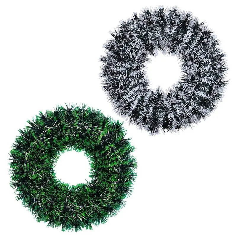 

Artificial Christmas Wreath Christmas Simulated Pine Garland Hoop Wreath Modern Decor Farmhouse Winter Wreath Pendant ornaments