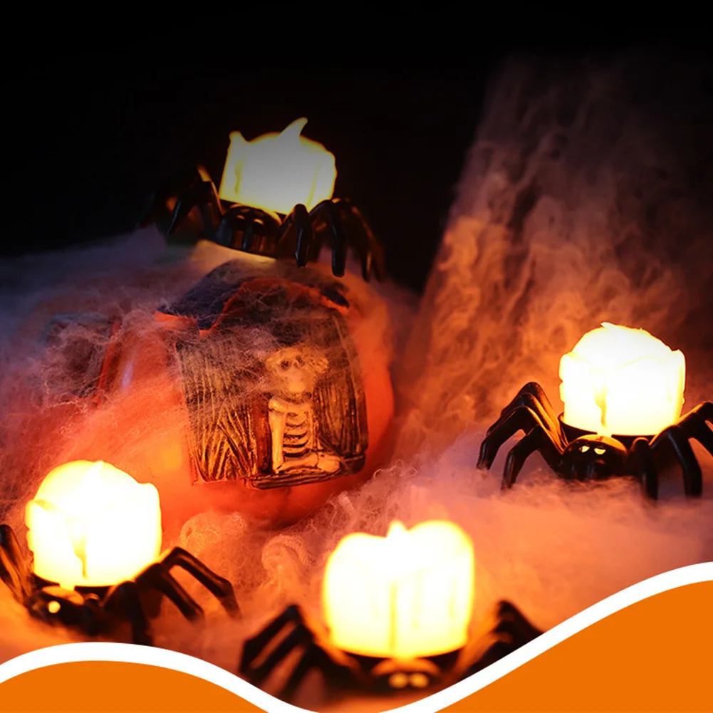 Halloween Tea Light Candles Battery Operated Spider Candle LED Candles LED Flickering for Holiday Decor Theme Party Table Decor
Halloween Tea Light Candles Battery Operated Spider Candle LED Candles LED Flickering for Holiday Decor Theme Party Table Decor