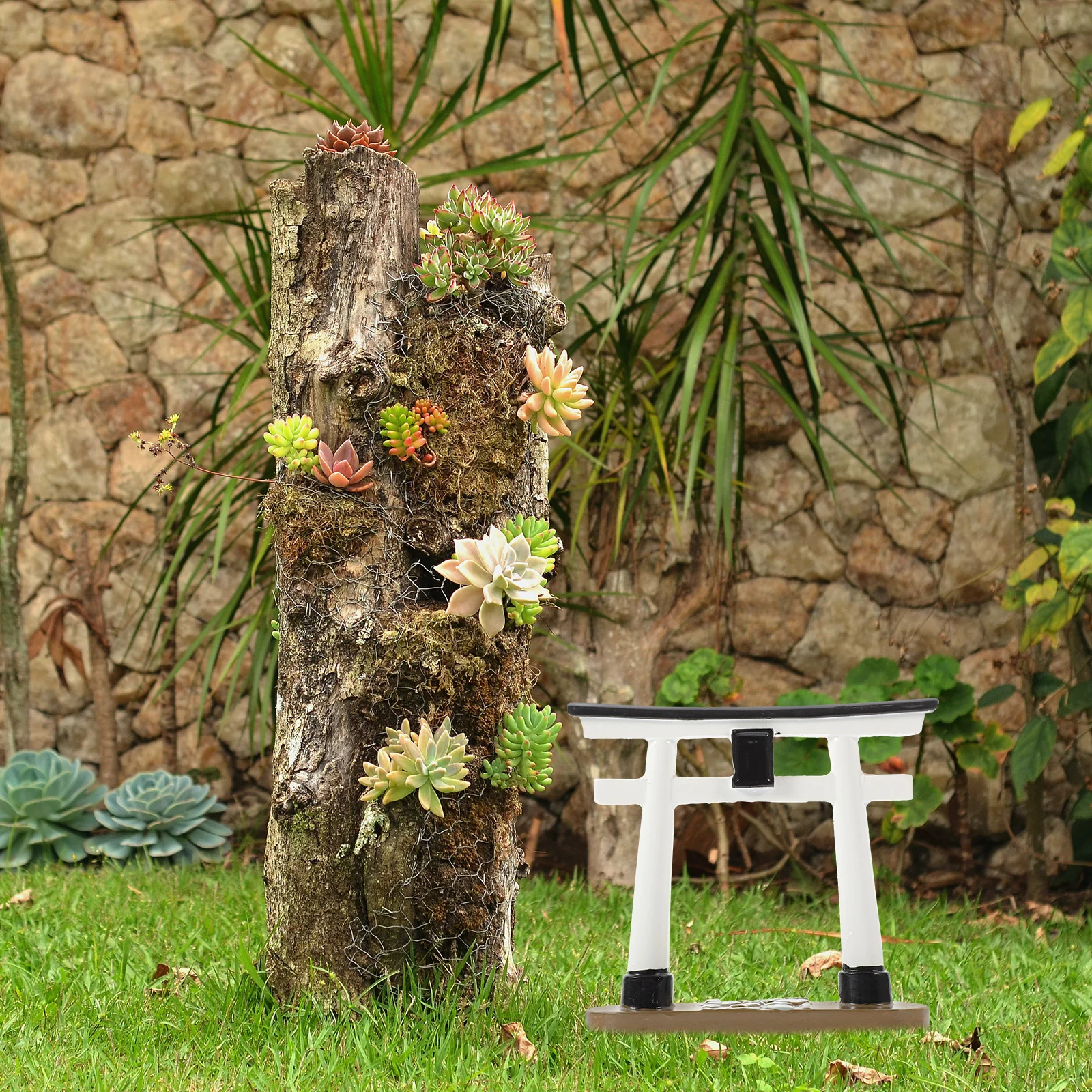 

Shrine Gate Model Home Ornament Zen Style Craft Statue Bedroom Decorations Garden Miniatures Torii Micro Scene Resin