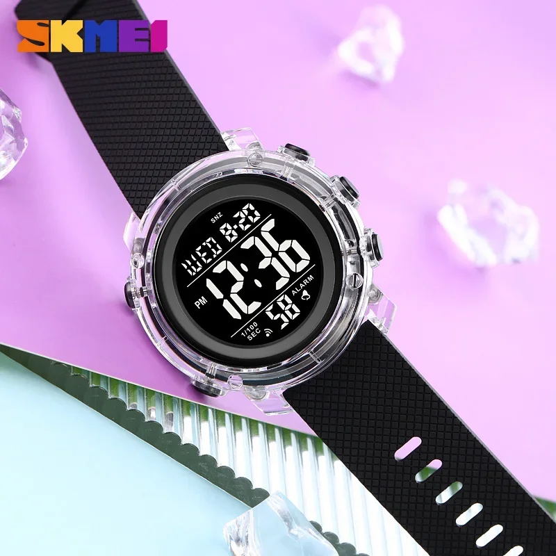 

SKMEI 1996 Calendar Clock reloj hombre Japan Digital movement LED Light Watch Mens Women 5Bar Waterproof Countdown Wristwatches