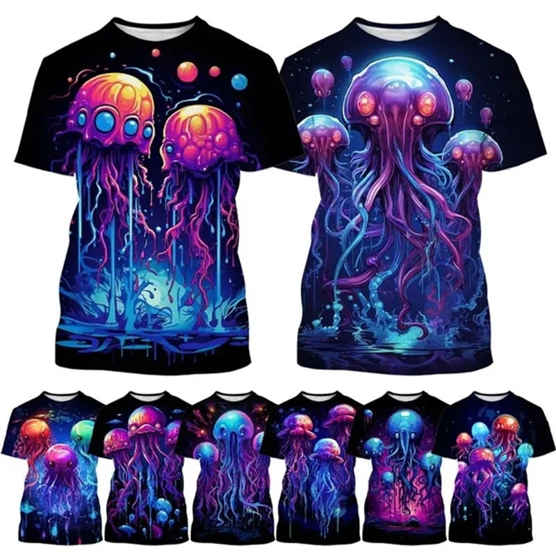 Jellyfish Funny 3D Printed T Shirts Cool Fashion Street Personality Casual Men Women Marine Life Pattern Short-sleeved T-shirt
Jellyfish Funny 3D Printed T Shirts Cool Fashion Street Personality Casual Men Women Marine Life Pattern Short-sleeved T-shirt
