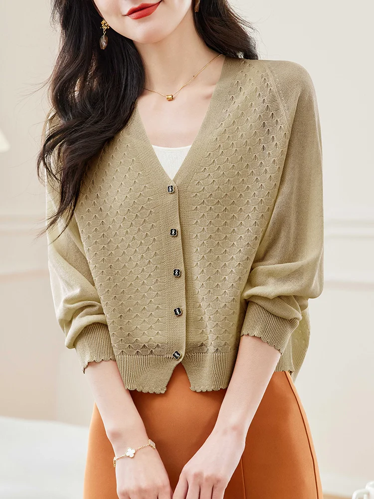 High Quality Ice Silk Cardigan Sweater, Women's Summer Thin Shawl, Small Outerwear, Short Top, Sun Protection Jacket
High Quality Ice Silk Cardigan Sweater, Women's Summer Thin Shawl, Small Outerwear, Short Top, Sun Protection Jacket