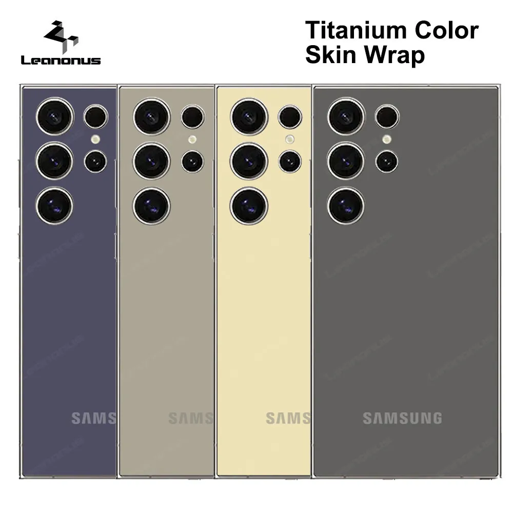 Титановая цветная наклейка для Samsung Galaxy S24 S23 S22, ультразадняя Защитная пленка для экрана, покрытие 3M, матовая наклейка с логотипом
Титановая цветная наклейка для Samsung Galaxy S24 S23 S22, ультразадняя Защитная пленка для экрана, покрытие 3M, матовая наклейка с логотипом