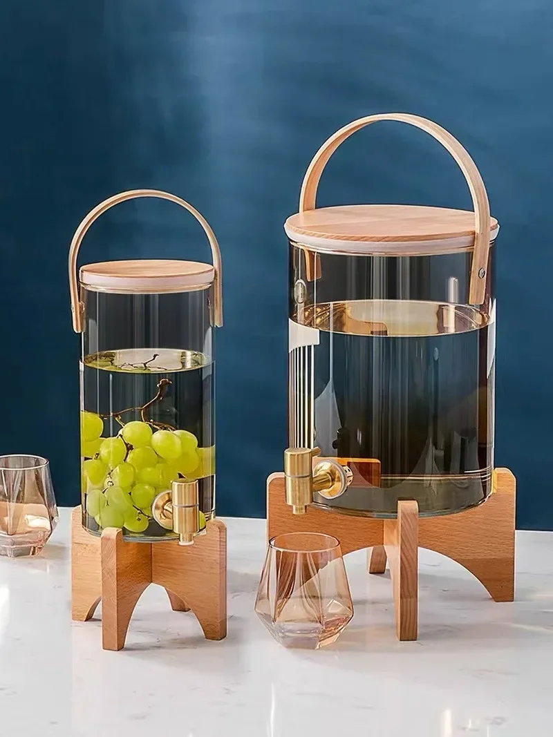 Glass Cold Water Pitcher Household Large Capacity With Tap Cups Wine Juice Barrel Heat Resistant Lemon Water Bottle
Glass Cold Water Pitcher Household Large Capacity With Tap Cups Wine Juice Barrel Heat Resistant Lemon Water Bottle