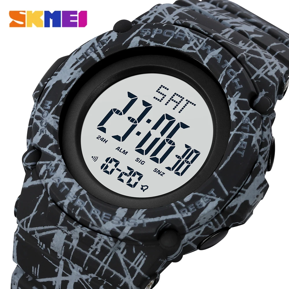 SKMEI Brand Sports Watch Men Fashion Camouflage Waterproof Stopwatch Digit Wristwatch Male Military Alarm Luminous Watches
SKMEI Brand Sports Watch Men Fashion Camouflage Waterproof Stopwatch Digit Wristwatch Male Military Alarm Luminous Watches