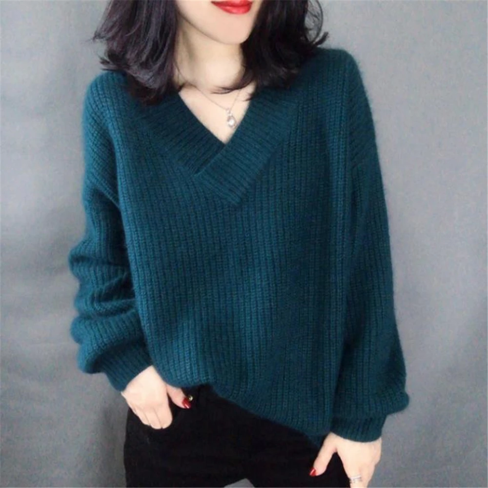 Women Pullovers Sexy Loose Big Size 4xl Hot Sale V-Neck Knitted Sweaters Fashion Retro All-Match Elegant Ladies Outwear Casual
Women Pullovers Sexy Loose Big Size 4xl Hot Sale V-Neck Knitted Sweaters Fashion Retro All-Match Elegant Ladies Outwear Casual
