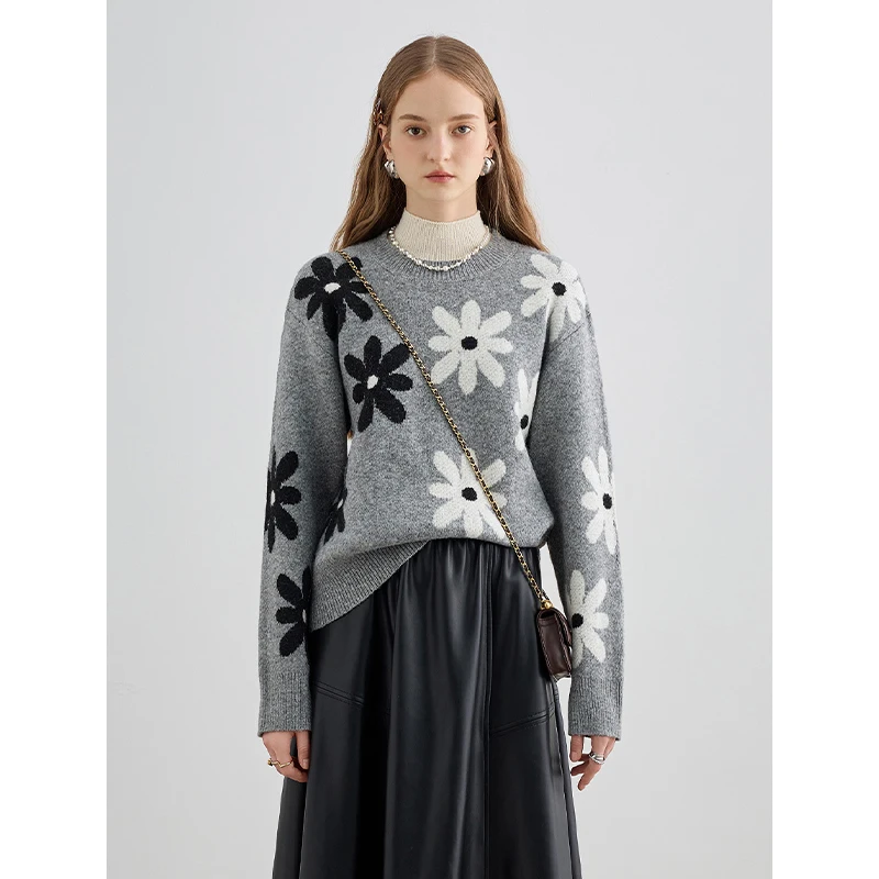 Luxus Design S Marke Strick Pullover Frauen G Nsebl Mchen Blumen