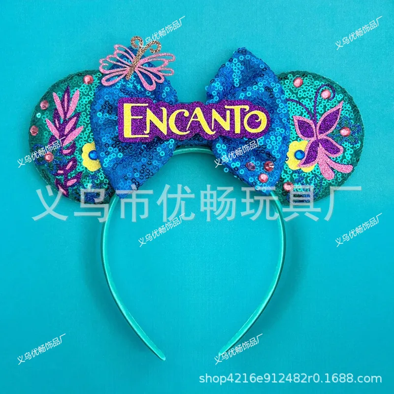 

Disney Encanto Headband Stretchy Girls Hair Accessories Encanto Anime Figure cosplay Hair band Children Birthday Party Gift toys