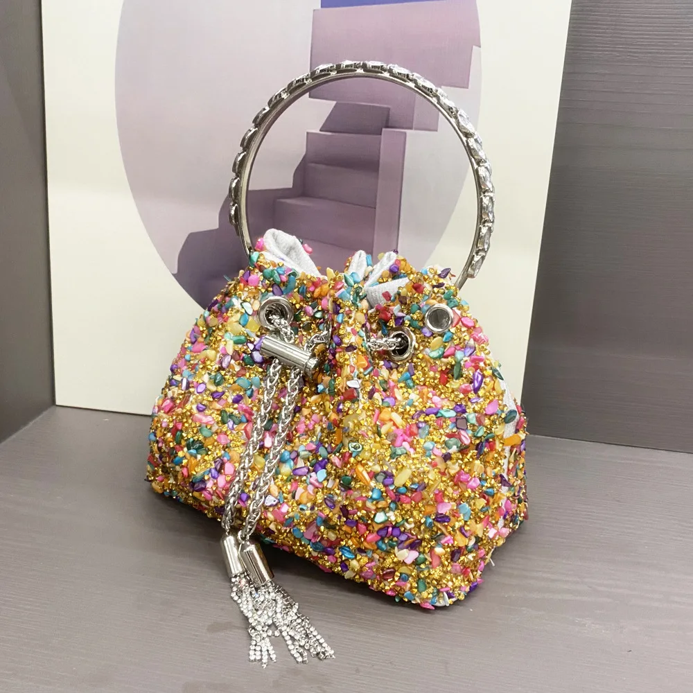 Multicolor Crystal Rhinestone Women Summer Bags Luxury Designer Handbag Shining Diamond Bag Evening Banquet Bag Shoulder Bag
Multicolor Crystal Rhinestone Women Summer Bags Luxury Designer Handbag Shining Diamond Bag Evening Banquet Bag Shoulder Bag