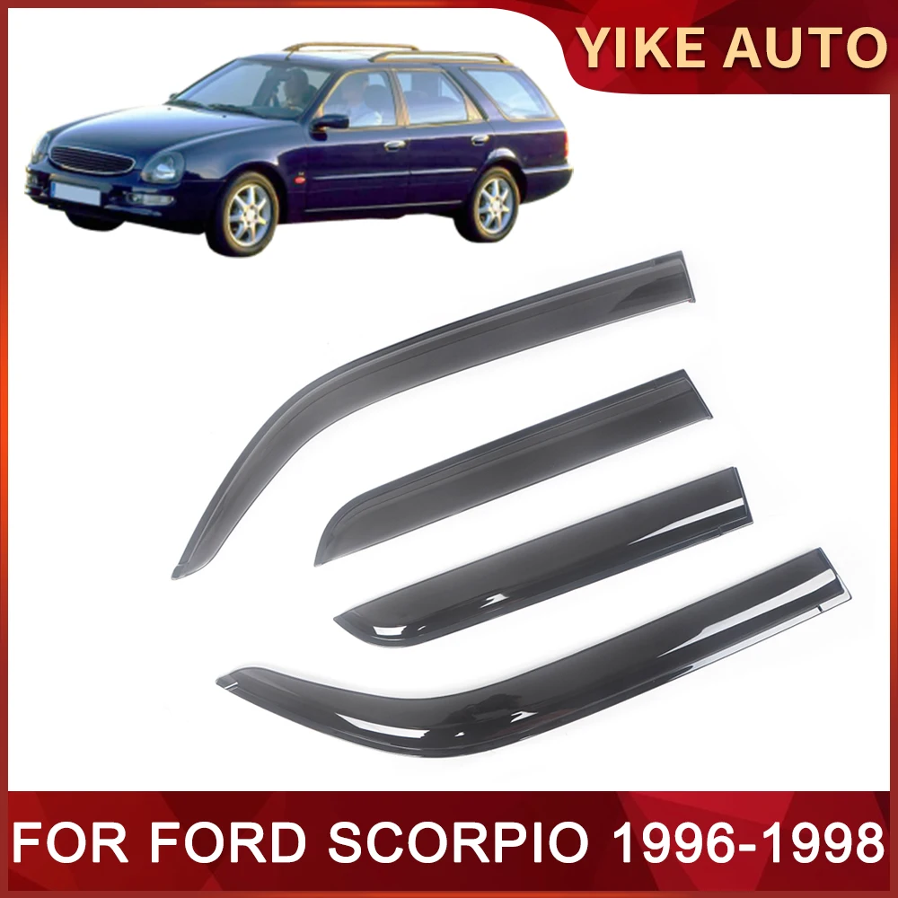 

Window Visor for FORD Scorpio 1996-1998 Weathershie Door Visor Wind Sun Rain Guards Side Window Wind Deflectors Auio