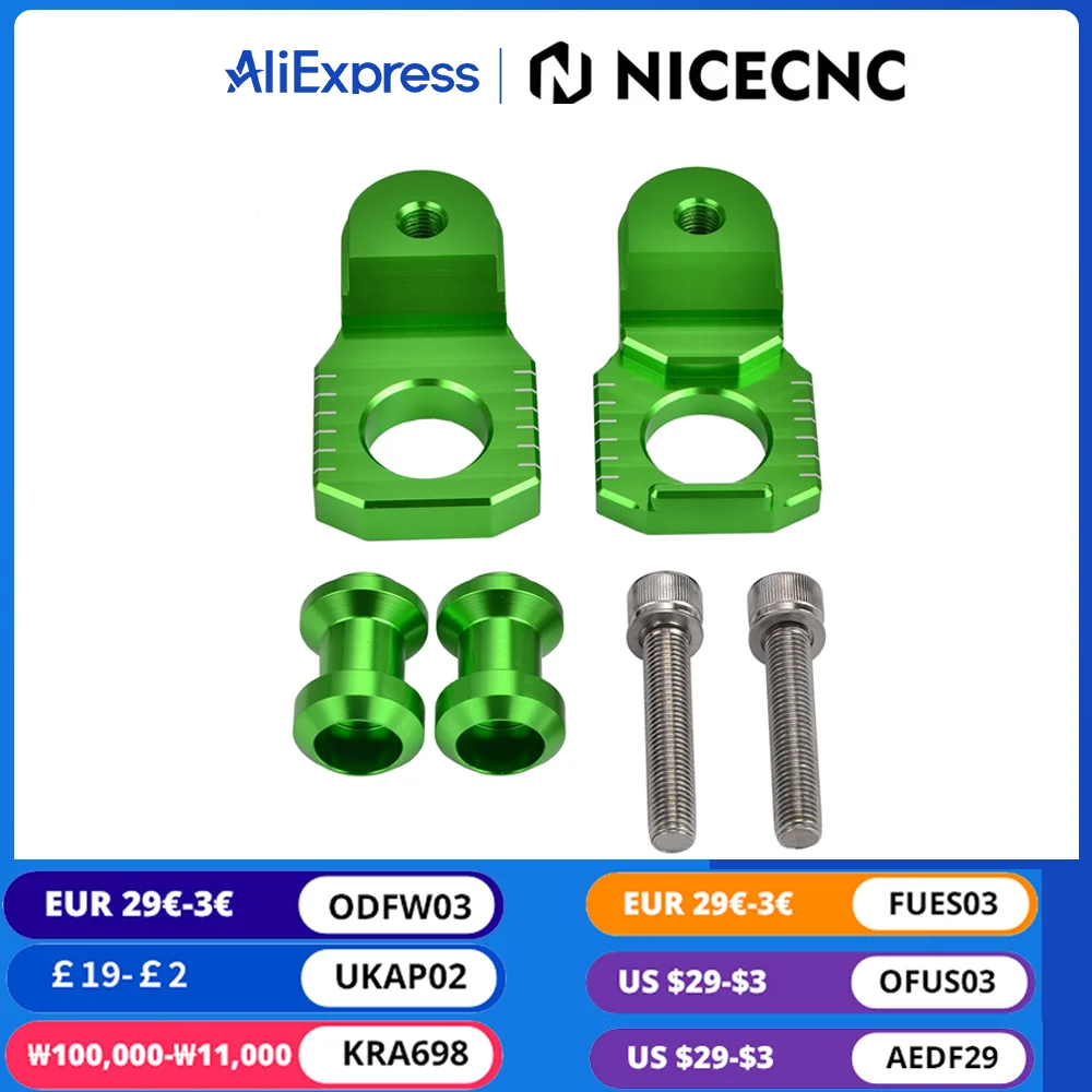 

NICECNC Racing Axle Block Slider For KAWASAKI ZX-10R 2011-20 Motorcycle Accessories Anodized Aviation T6 6061 Aluminum Adjuster