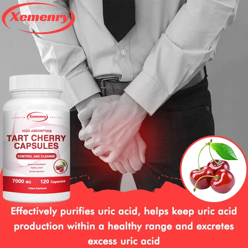 Natural Tart Cherry Capsules 7000 Mg - Antioxidant Support, Joint Support and Bone Health
Natural Tart Cherry Capsules 7000 Mg - Antioxidant Support, Joint Support and Bone Health