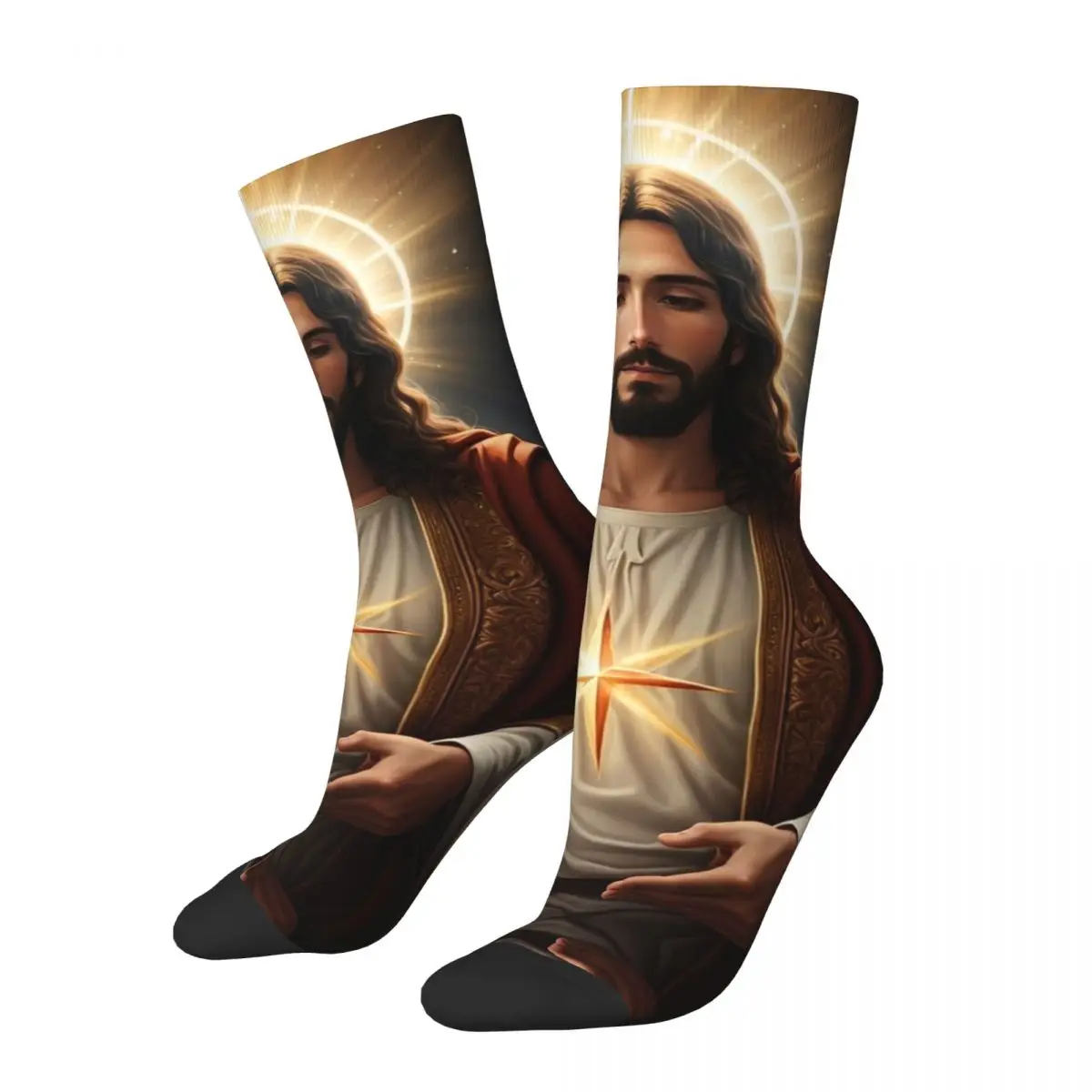 

Men Women Jesus Christ Catholic Bible Faith Socks Cotton Fashion Religious Christianity Socks Harajuku Product Middle Tube Socks