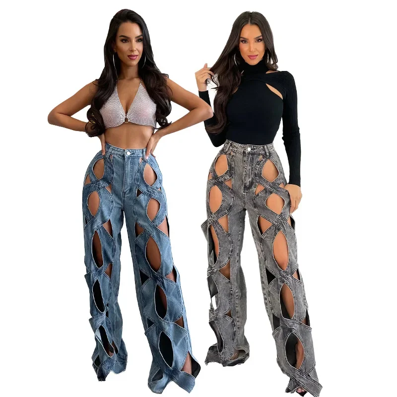 Casual Women Jeans Hollow Out Pancil Pants Cargo Streetwear High Waist Clothes For Women
Casual Women Jeans Hollow Out Pancil Pants Cargo Streetwear High Waist Clothes For Women