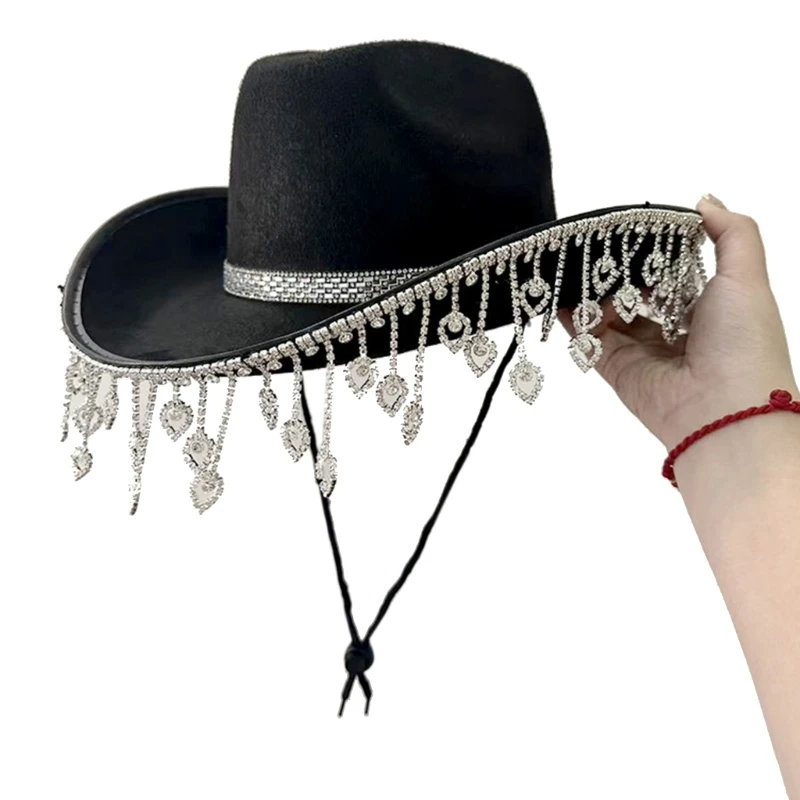 Delicate Heart Brim Cowgirls Hat Summer Outdoor Sunproof Bridal Fedoras Hat for Photoshoots Supplies
Delicate Heart Brim Cowgirls Hat Summer Outdoor Sunproof Bridal Fedoras Hat for Photoshoots Supplies
