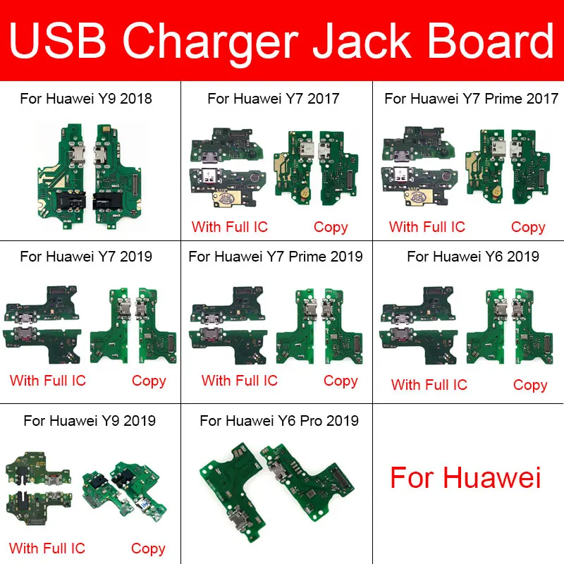 

Плата с USB-портом для зарядки, гибкий кабель для Huawei Y6 Y7 Y9 Pro Prime 2017 2018 2019, зарядное устройство USB, док-разъем, плата для ремонта