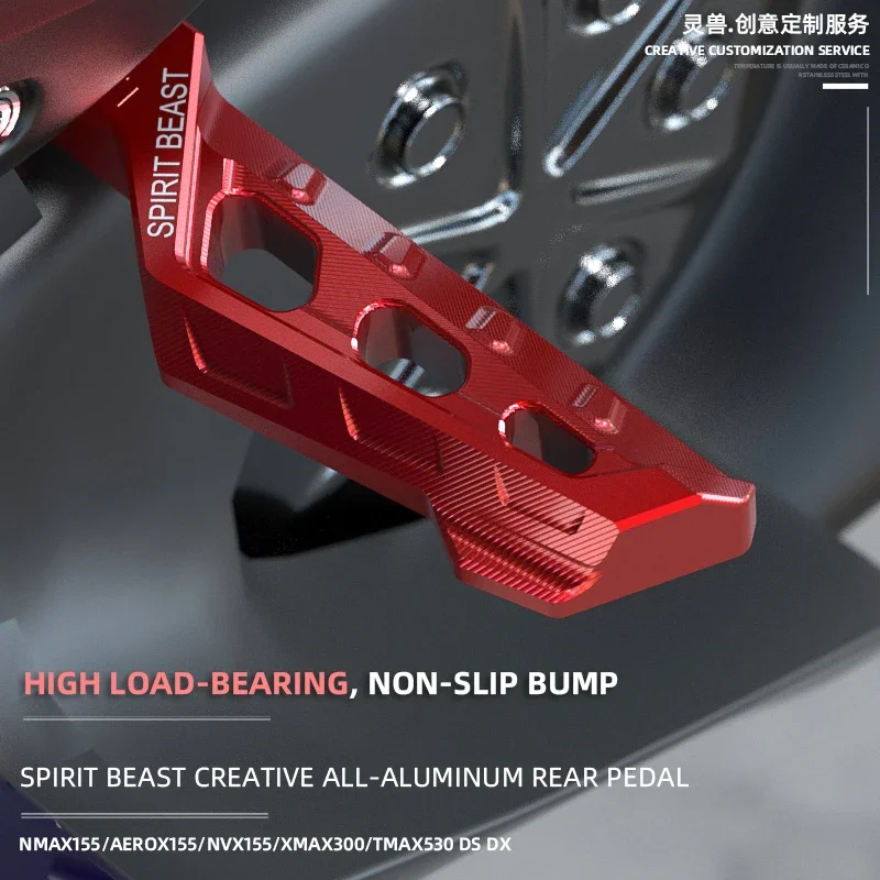 

Spirit Beast Motorcycle Rear Pedal Spinning Pedal Anti-slip Rear Pedal for Yamaha XMAX 300 NMAX 155 TMAX 530 DX DS AEROX NVX 155