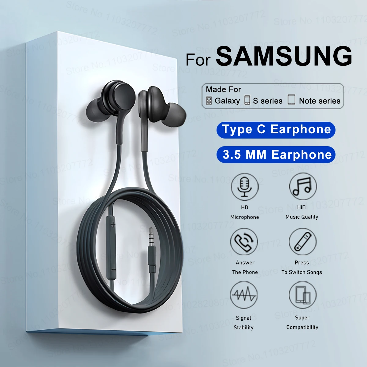 Оригинальные наушники Проводные наушники типа C для Samsung Galaxy S24 S23 S22 S21 Ultra Plus FE 3,5 мм, наушники-вкладыши, наушники для A54 A34 A53 A52, аксессуары
Оригинальные наушники Проводные наушники типа C для Samsung Galaxy S24 S23 S22 S21 Ultra Plus FE 3,5 мм, наушники-вкладыши, наушники для A54 A34 A53 A52, аксессуары