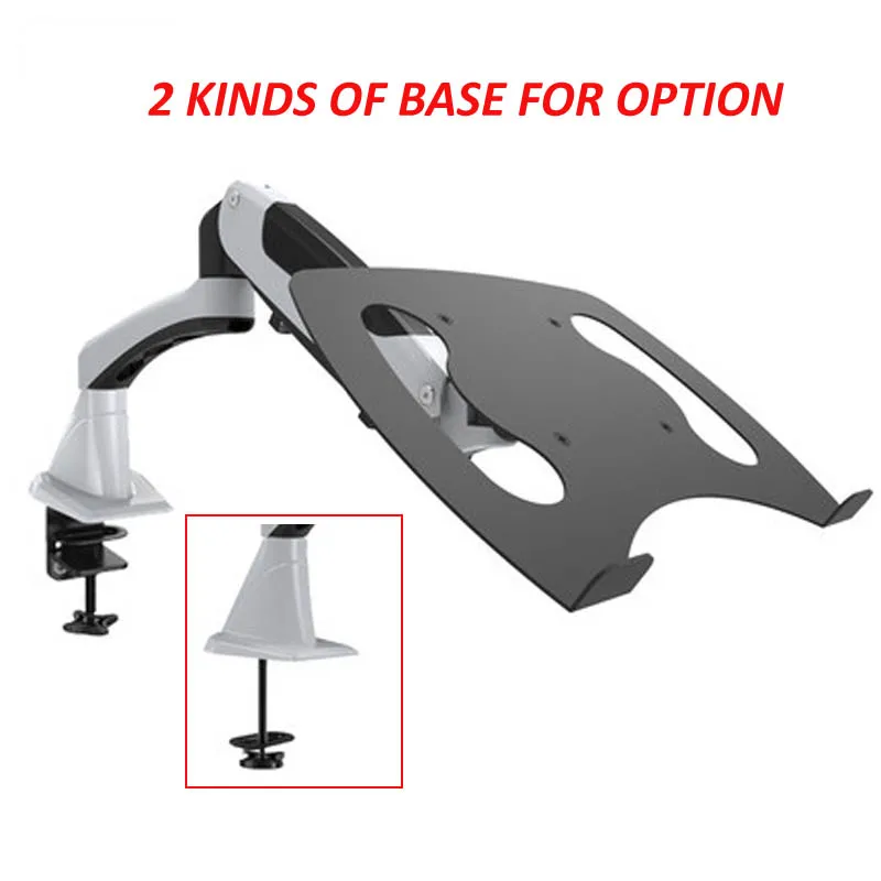 tilt full motion aluminum air press gas spring dual arm lcd desktop Mount swivel monitor table stand clamp with notebook tray
tilt full motion aluminum air press gas spring dual arm lcd desktop Mount swivel monitor table stand clamp with notebook tray