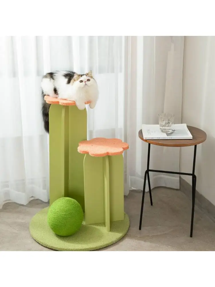 

Cactus Climbing Frame for Cat, Three Tier, Luxury Scratching Board Toy, Molar Teeth Gnawing Claw Jumping Platform, New