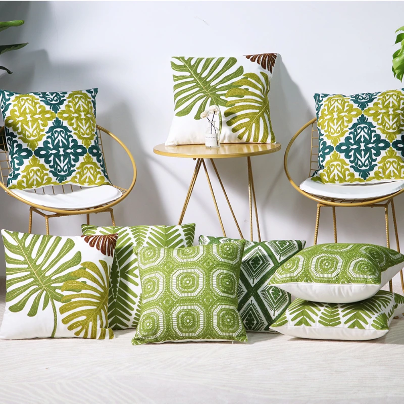 45x45cm Housse De Coussin Green Plant Embroidery Cushion Cover Throw Pillow Cover for Hotel Home Living Rome Sofa Housse
45x45cm Housse De Coussin Green Plant Embroidery Cushion Cover Throw Pillow Cover for Hotel Home Living Rome Sofa Housse