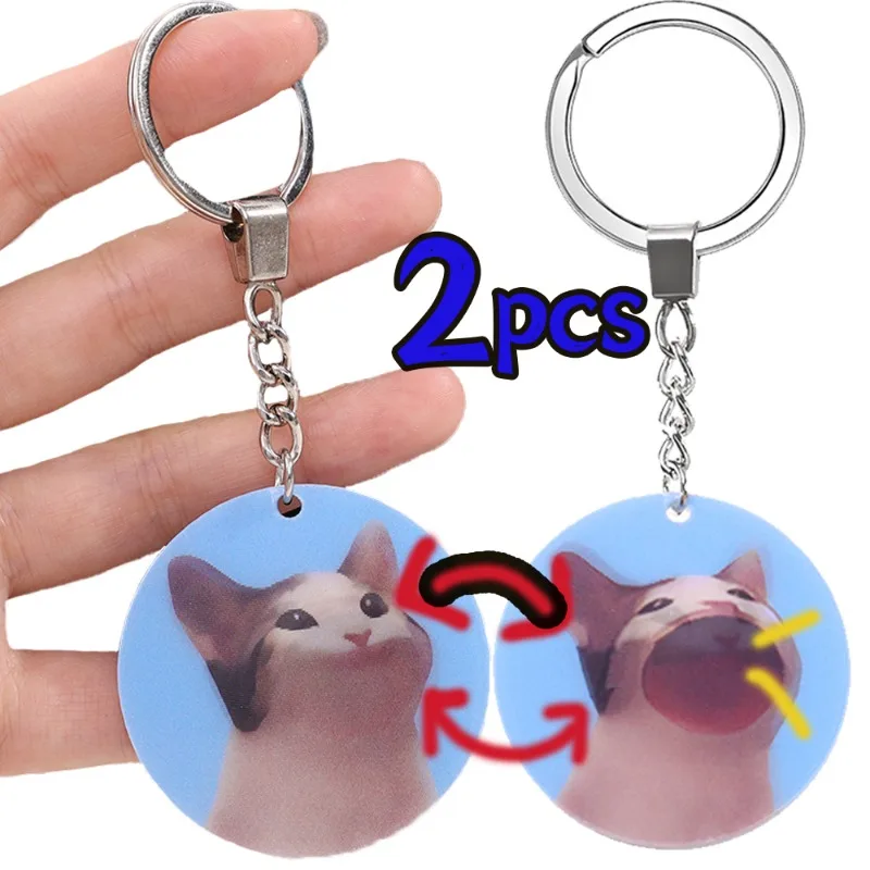Creative Cat Mouth Keychains Women Men Funny Circular Dynamic Keychains Cartoon Bag Acrylic Pendants Cute Jewelry Accessories
Creative Cat Mouth Keychains Women Men Funny Circular Dynamic Keychains Cartoon Bag Acrylic Pendants Cute Jewelry Accessories