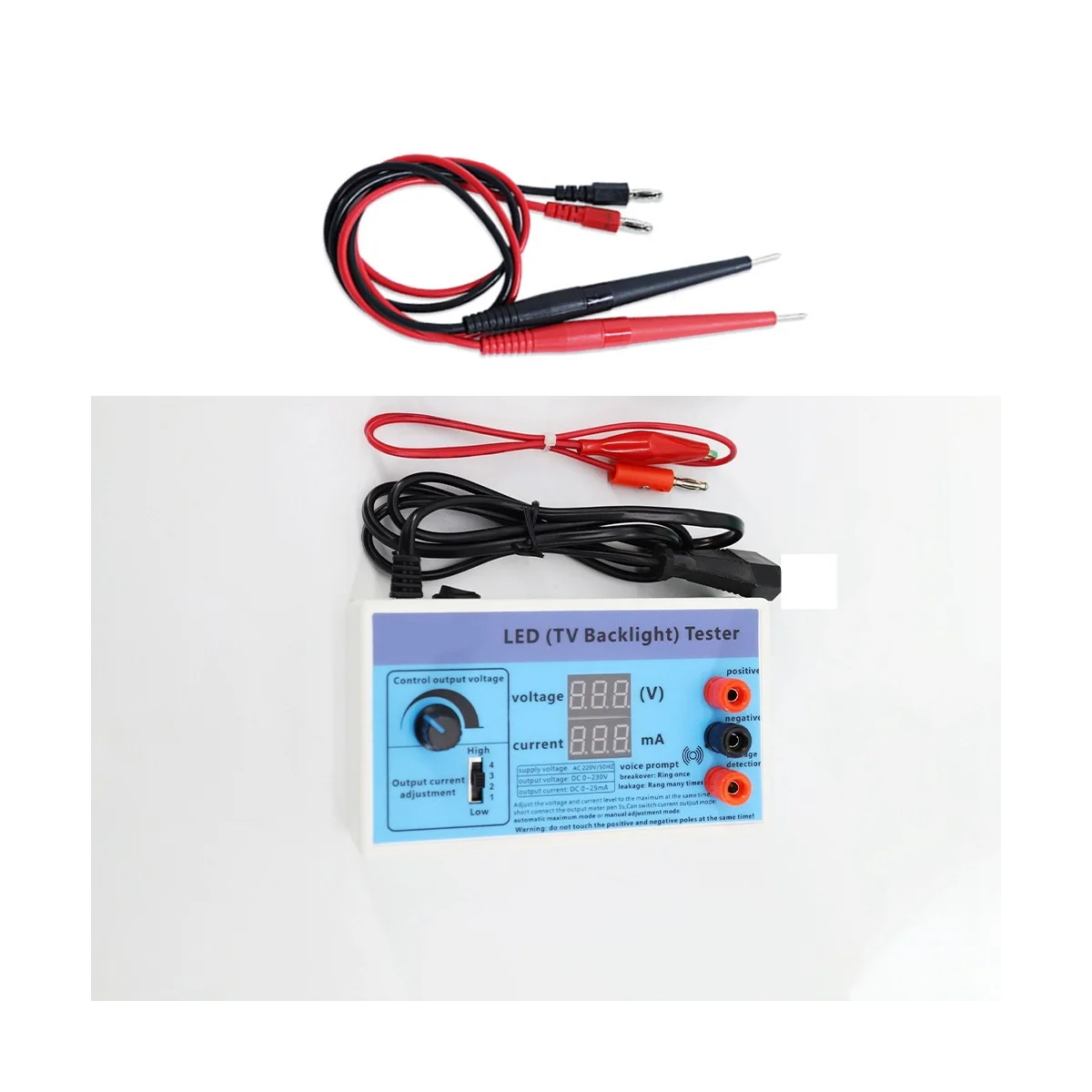 LED Tester 0-230V Output LED TV Backlight Tester Multipurpose LED Strips Beads Test Tool Measurement Instruments US Plug
LED Tester 0-230V Output LED TV Backlight Tester Multipurpose LED Strips Beads Test Tool Measurement Instruments US Plug