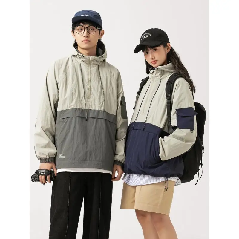 

American Hooded Outdoor Rush Jackets 2024 Spring And Autumn Sports All-Match Couple Coats Outerwear For Men And Women