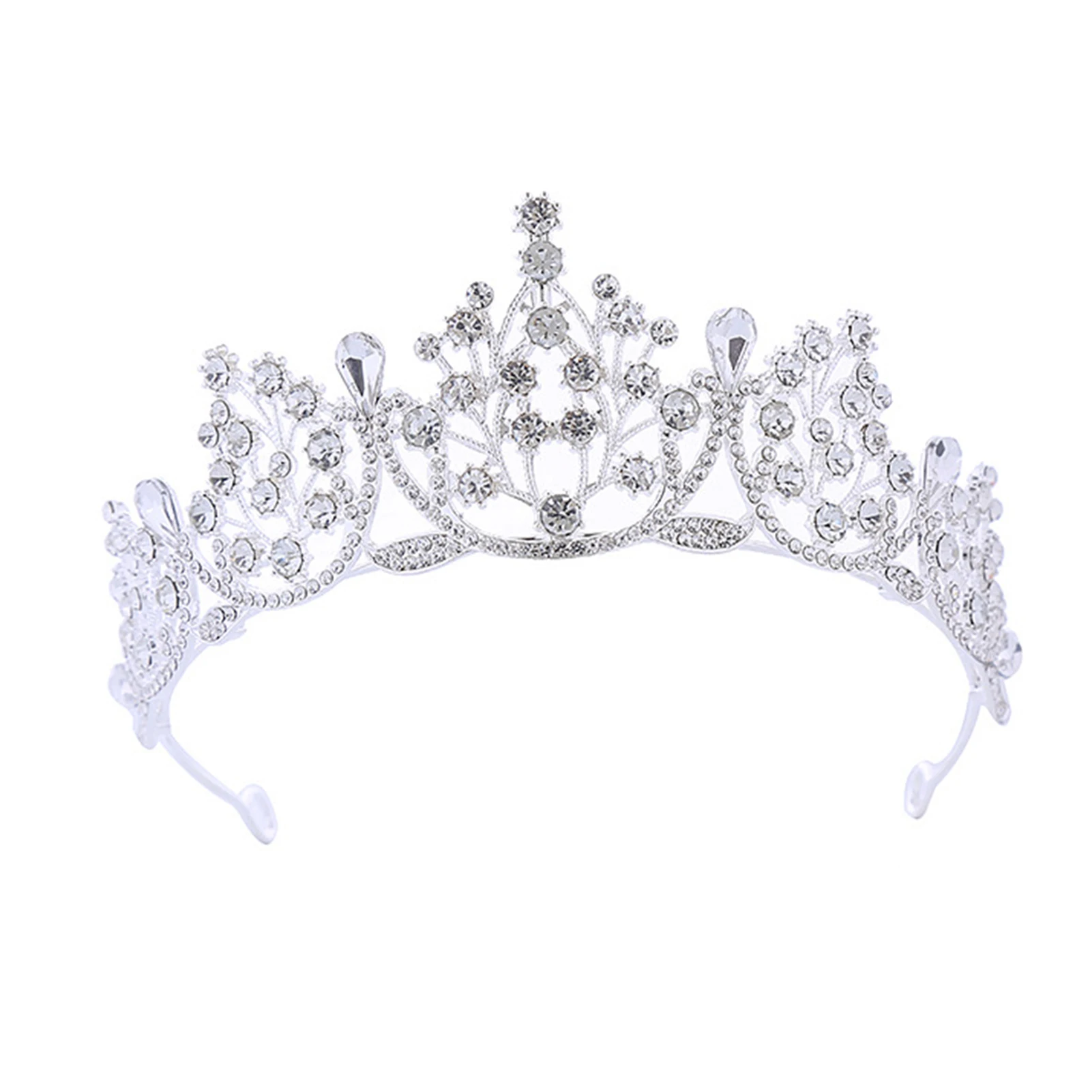 

Elegant Shining Children Rhinestone Crown Sparkly Colorful Rhinestones Metal Headdress Perfect Gift for Girls Children