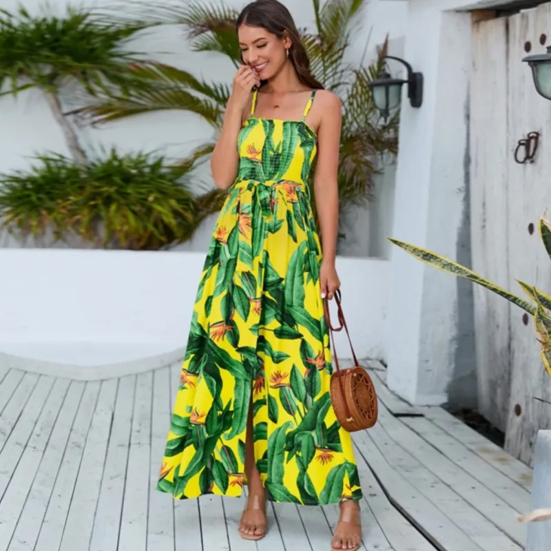Bohemian Backless Sling Long Dress Women Summer 2023 New Arrival High Waist Slit Printed Dress Sleeveless Party Plant Floral
Bohemian Backless Sling Long Dress Women Summer 2023 New Arrival High Waist Slit Printed Dress Sleeveless Party Plant Floral