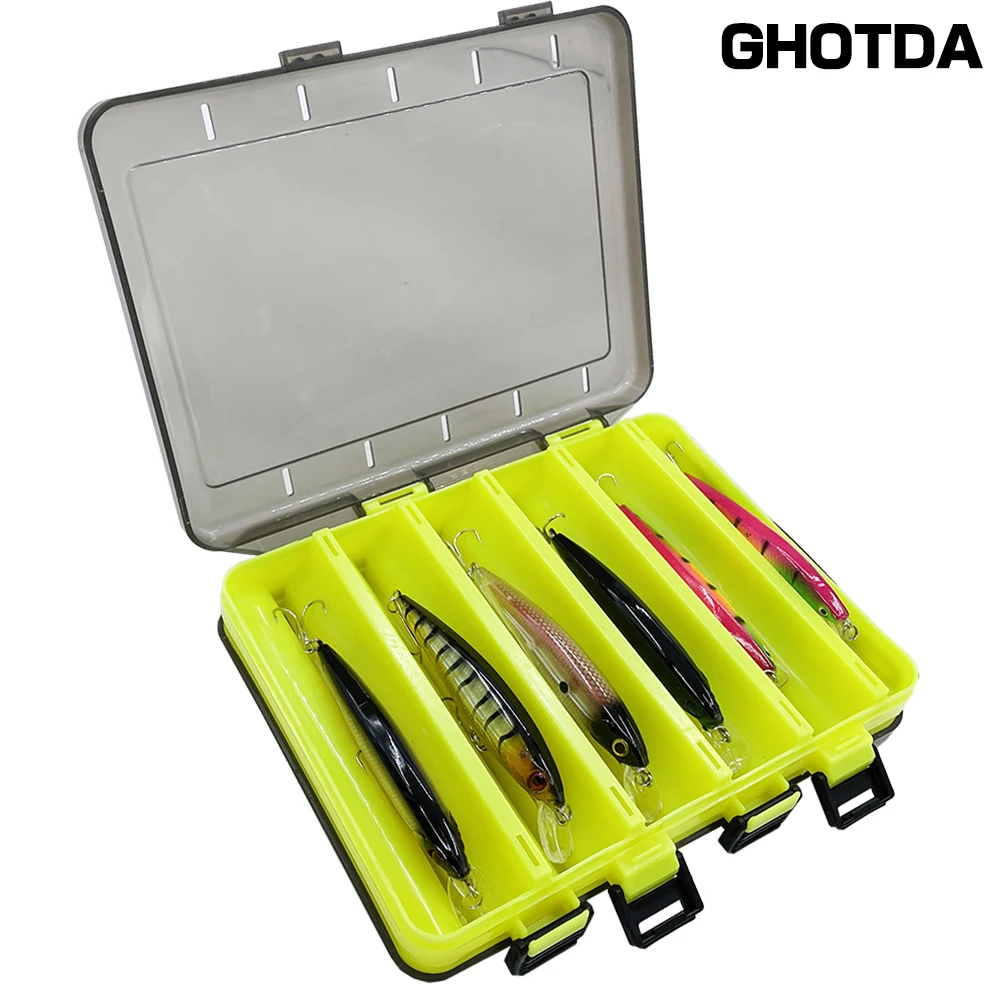 Коробка для рыболовных приманок GHOTDA с 10/12 отделениями, двухсторонняя высокопрочная коробка для хранения аксессуаров для рыбалки
Коробка для рыболовных приманок GHOTDA с 10/12 отделениями, двухсторонняя высокопрочная коробка для хранения аксессуаров для рыбалки