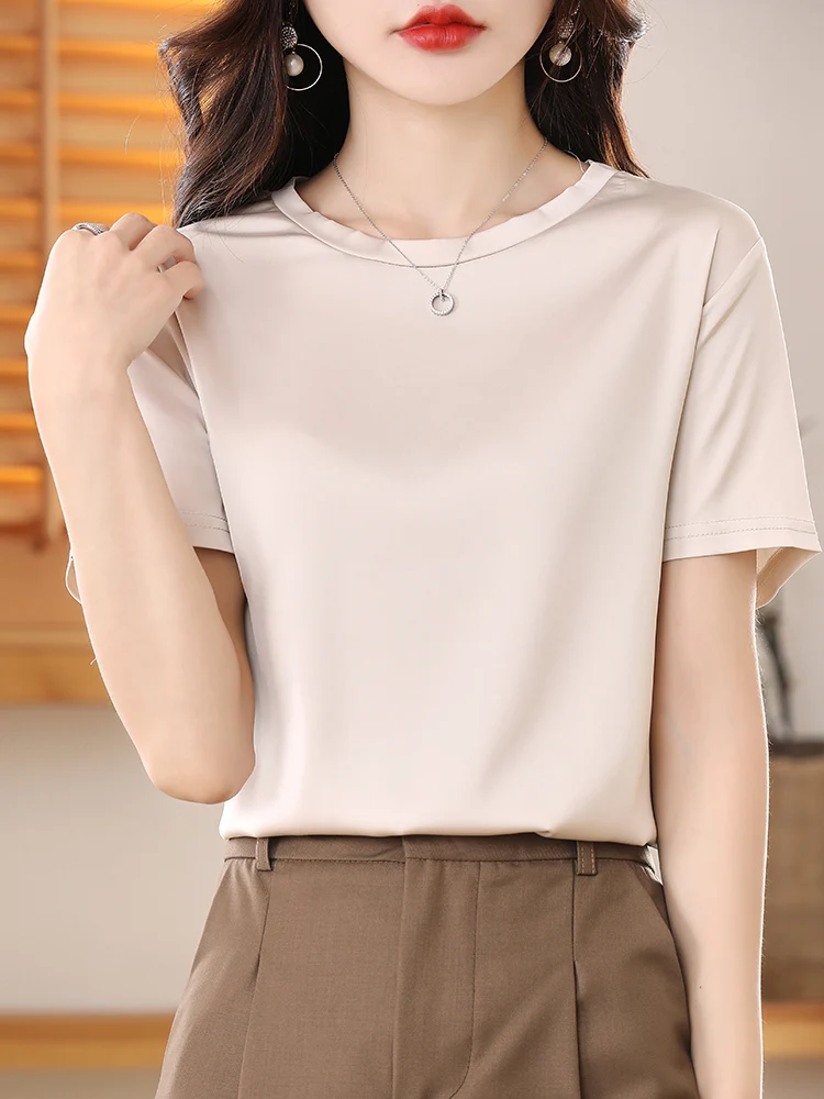 HONGHANYUAN Women S to 3XL Solid T Shirts Silk Plain O Neck Short Sleeved Tee 2022 Summer Candy Colors Basic Cozy Top,Drop Ship
HONGHANYUAN Women S to 3XL Solid T Shirts Silk Plain O Neck Short Sleeved Tee 2022 Summer Candy Colors Basic Cozy Top,Drop Ship