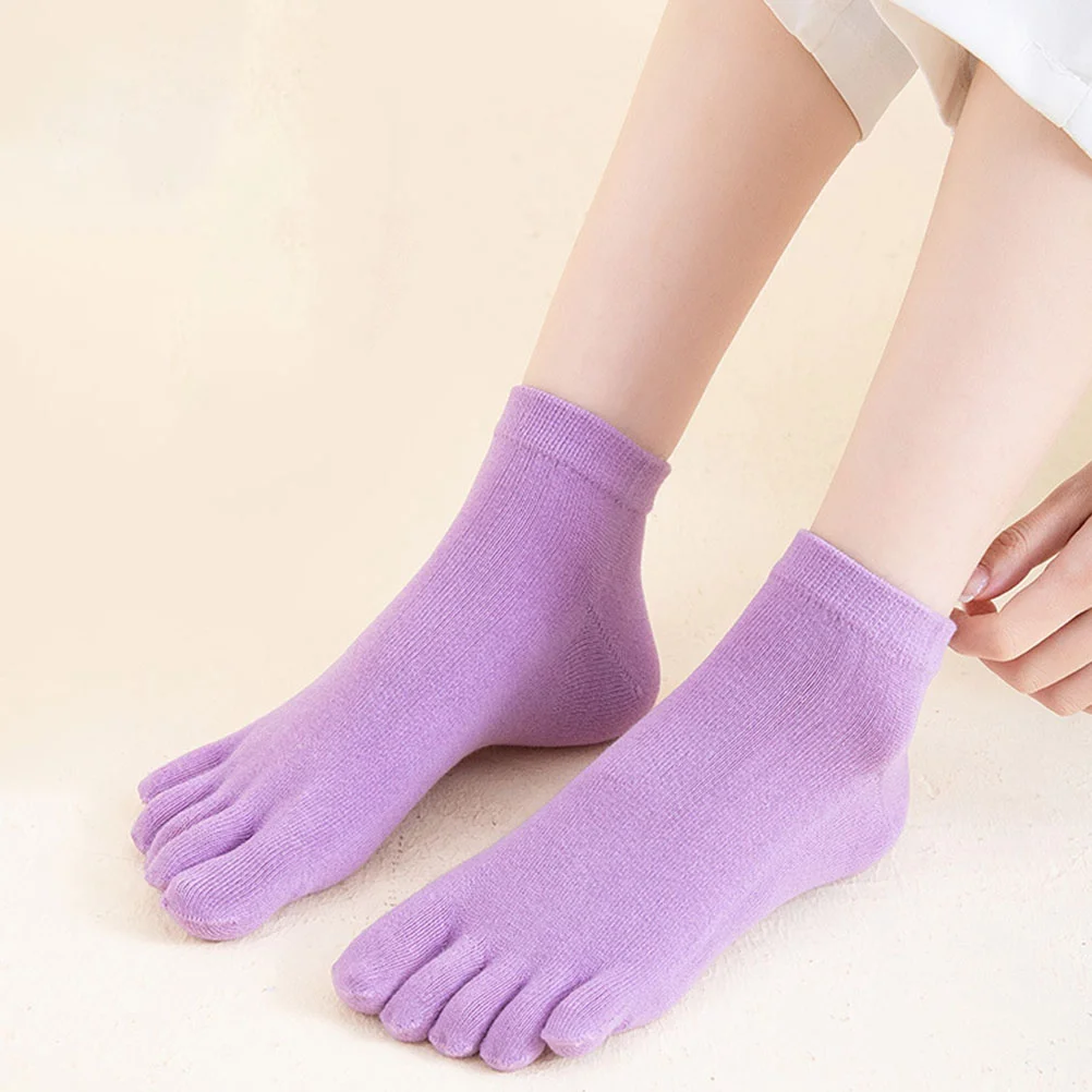 

4 Pairs Toe Socks Women's Summer Sweat-absorbent Isolation Cotton Tabi Low-cut Fingers Separate Womens Fashion Invisible